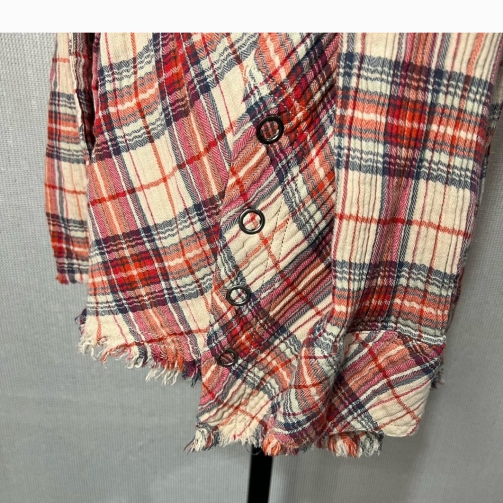 Free People Juniper Ridge Plaid Buttondown Med - Picture 6 of 9